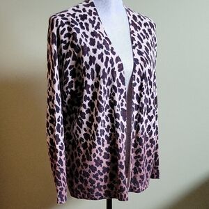 27 Miles Malibu Leopard Ombre Cashmere Cardigan